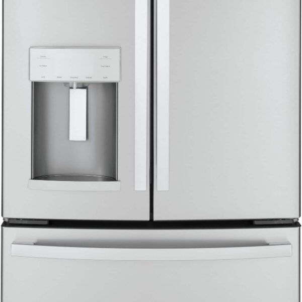 GE 22.1 Cu. Ft. French Door Counter-Depth Refrigerator Space Saving Ice Maker Stainless Steel from Kings Outlet