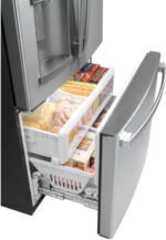 GE 22.1 Cu. Ft. French Door Counter-Depth Refrigerator Space Saving Ice Maker Stainless Steel from Kings Outlet