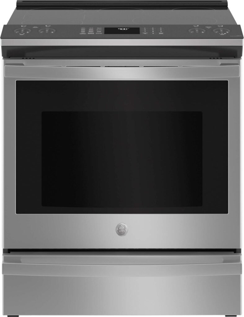GE Profile 30" Smart Slide-In Electric Convection Fingerprint Resistant Range Stainless Steel from Kings Outlet
