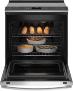 GE Profile 30" Smart Slide-In Electric Convection Fingerprint Resistant Range Stainless Steel from Kings Outlet