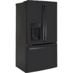 GE 22.1 Cu. Ft. French Door Counter-Depth Refrigerator Space Saving Ice Maker Black Slate from Kings Outlet