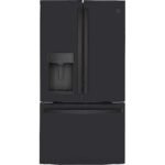 GE 22.1 Cu. Ft. French Door Counter-Depth Refrigerator Space Saving Ice Maker Black Slate from Kings Outlet