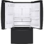 GE 22.1 Cu. Ft. French Door Counter-Depth Refrigerator Space Saving Ice Maker Black Slate from Kings Outlet