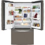 GE 22.1 Cu. Ft. French Door Counter-Depth Refrigerator Space Saving Ice Maker Slate from Kings Outlet