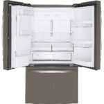 GE 22.1 Cu. Ft. French Door Counter-Depth Refrigerator Space Saving Ice Maker Slate from Kings Outlet