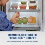 Maytag 25 Cu. Ft. Side-by-Side Freestanding Refrigerator Humidity-Controlled FreshLock Crisper Fingerprint-Resistant Stainless Finish fro...