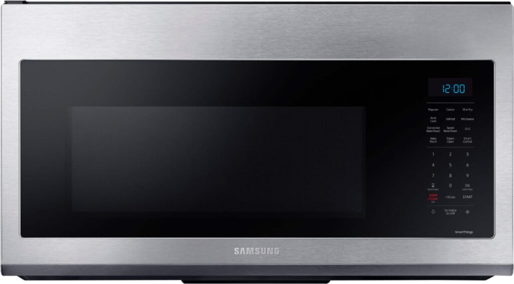 Samsung 1.7 cu. ft. Over-the-Range Convection Microwave WiFi Stainless Steel from Kings Outlet