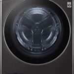 LG 4.5 Cu. Ft. High-Efficiency Stackable Smart Front Load Washer Steam Built-In Intelligence Black from Kings Outlet