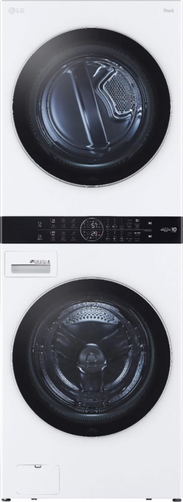 LG 4.5 Cu. Ft. HE Smart Front Load Washer 7.4 Cu. Ft. Electric Dryer from Kings Outlet
