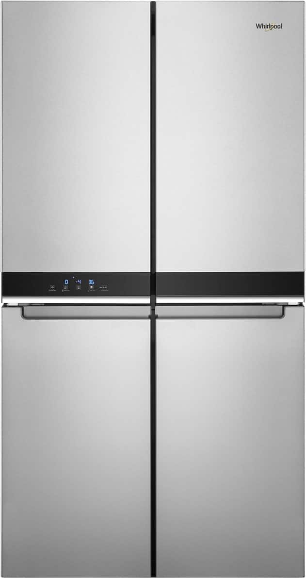 Kings Outlet Whirlpool 19.4 Cu. Ft. 4-Door French Door Counter-Depth Refrigerator Flexible Organization Spaces Stainl... Whirlpool 19.4 Cu. Ft. 4-Door French Door Counter-Depth Refrigerator Flexible Organization Spaces Stainless Steel from Kings Outlet