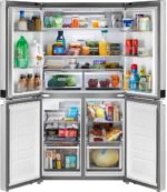 Whirlpool 19.4 Cu. Ft. 4-Door French Door Counter-Depth Refrigerator Flexible Organization Spaces Stainless Steel from Kings Outlet