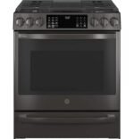 GE Profile 5.6 Cu. Ft. Slide-In Gas True Convection Range Built-In Wi-Fi Hot Air from Kings Outlet