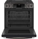 GE Profile 5.6 Cu. Ft. Slide-In Gas True Convection Range Built-In Wi-Fi Hot Air from Kings Outlet