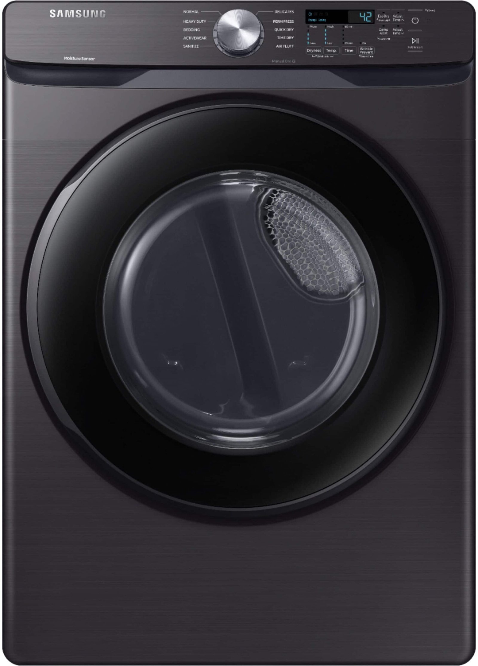 Kings Outlet Samsung 7.5 Cu. Ft. Stackable Electric Dryer Sensor Dry Black Stainless Steel Samsung 7.5 Cu. Ft. Stackable Electric Dryer Sensor Dry Black Stainless Steel from Kings Outlet