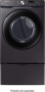 Samsung 7.5 Cu. Ft. Stackable Electric Dryer Sensor Dry Black Stainless Steel from Kings Outlet