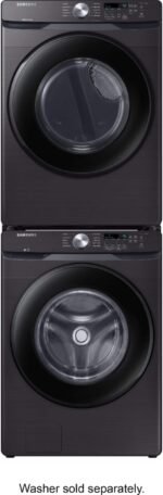 Samsung 7.5 Cu. Ft. Stackable Electric Dryer Sensor Dry Black Stainless Steel from Kings Outlet