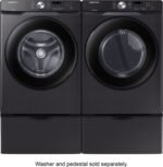 Samsung 7.5 Cu. Ft. Stackable Electric Dryer Sensor Dry Black Stainless Steel from Kings Outlet