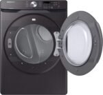 Samsung 7.5 Cu. Ft. Stackable Gas Dryer Sensor Dry Black Stainless Steel from Kings Outlet
