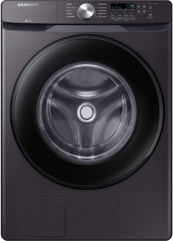 Samsung 4.5 Cu. Ft. High Efficiency Stackable Smart Front Load Washer Vibration Reduction Technology+ from Kings Outlet