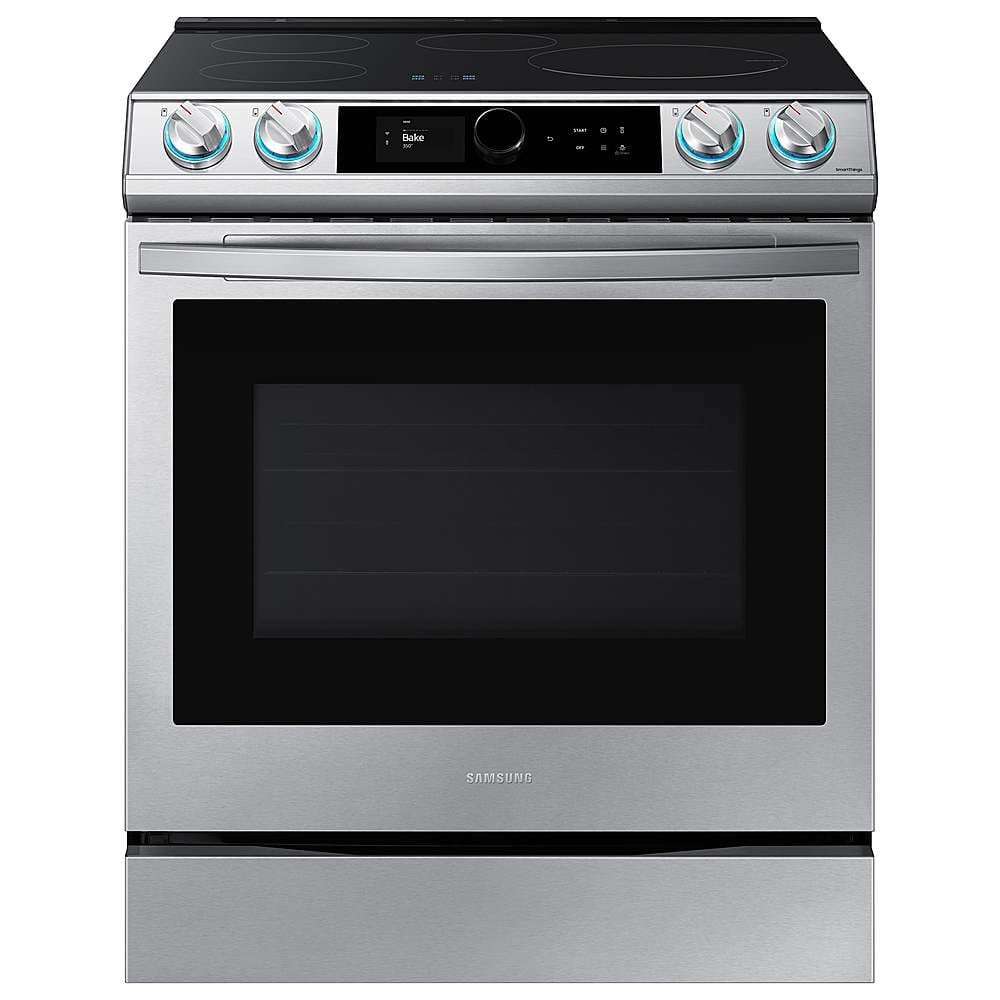 Samsung 6.3 cu. ft. Slide-in Induction Range Smart Dial WiFi Air Fry Stainless Steel from Kings Outlet