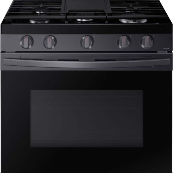 Samsung 6.0 cu. ft. Freestanding Gas Range No-Preheat Air Fry Convection Black Stainless Steel from Kings Outlet