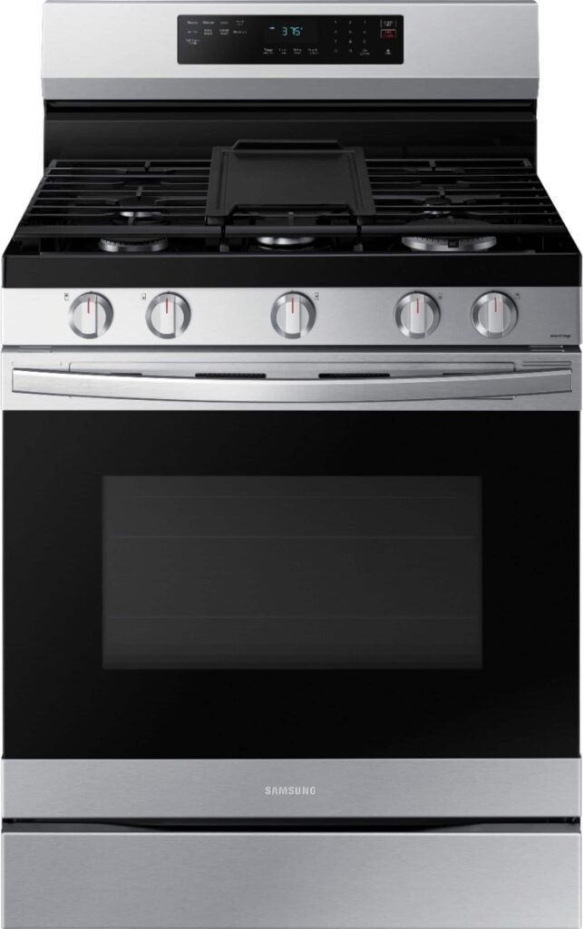 Samsung 6.0 cu. ft. Freestanding Gas Range No-Preheat Air Fry Convection Stainless Steel from Kings Outlet