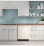 GE 24" Front Control Built-In Plastic Tub Dishwasher Steam + Sanitization 55 dBA Bisque from Kings Outlet