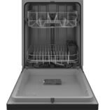 GE 24" Front Control Built-In Plastic Tub Dishwasher Steam + Sanitization 55 dBA Black from Kings Outlet