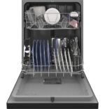 GE 24" Front Control Built-In Plastic Tub Dishwasher Steam + Sanitization 55 dBA Black from Kings Outlet