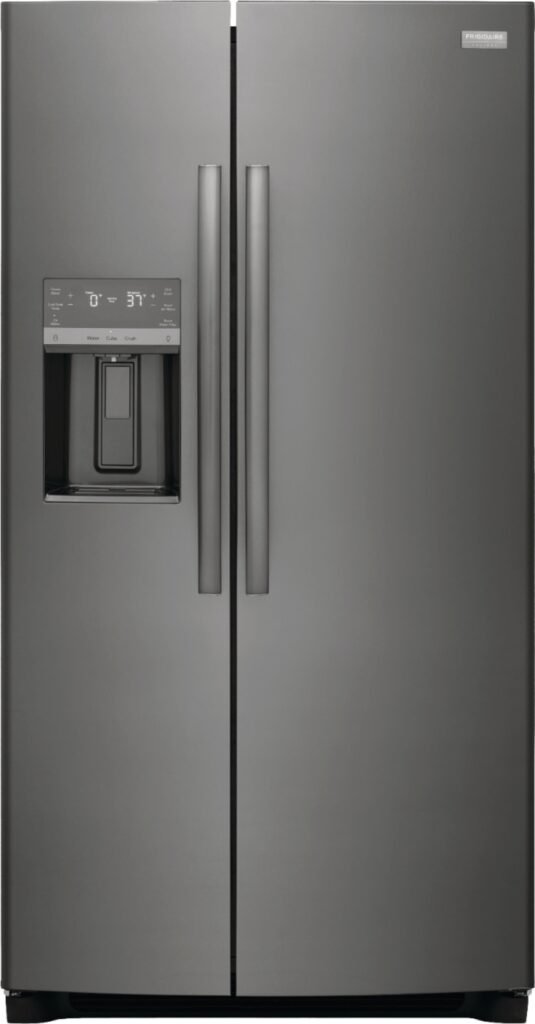 Frigidaire Gallery 22.3 Cu. Ft. Side-by-Side Counter-Depth Refrigerator Black Stainless Steel from Kings Outlet
