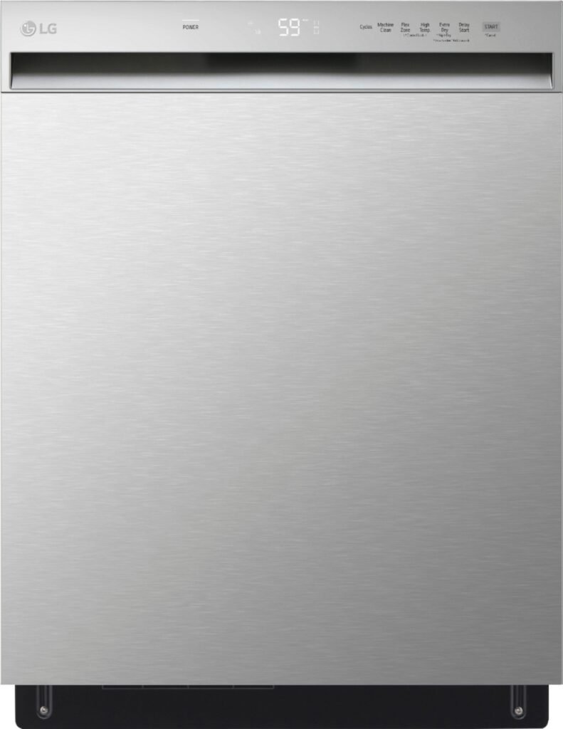 LG 24" Front Control Built-In Stainless Steel Tub Dishwasher QuadWash 50 dba Stainless Steel from Kings Outlet