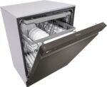 LG 24" Front Control Built-In Stainless Steel Tub Dishwasher 3rd Rack QuadWash 48dba Black from Kings Outlet