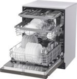 LG 24" Front Control Built-In Stainless Steel Tub Dishwasher 3rd Rack QuadWash 48dba Black from Kings Outlet