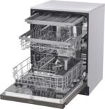 LG 24" Front Control Built-In Stainless Steel Tub Dishwasher 3rd Rack QuadWash 48dba Black from Kings Outlet