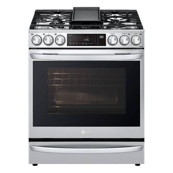 LG 6.3 Cu. Ft. Smart Slide-In Gas True Convection Range EasyClean Air Sous-Vide Stainless from Kings Outlet