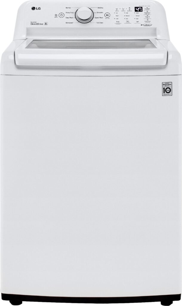 LG 4.3 Cu. Ft. High-Efficiency Top Load Washer TurboDrum Technology White from Kings Outlet