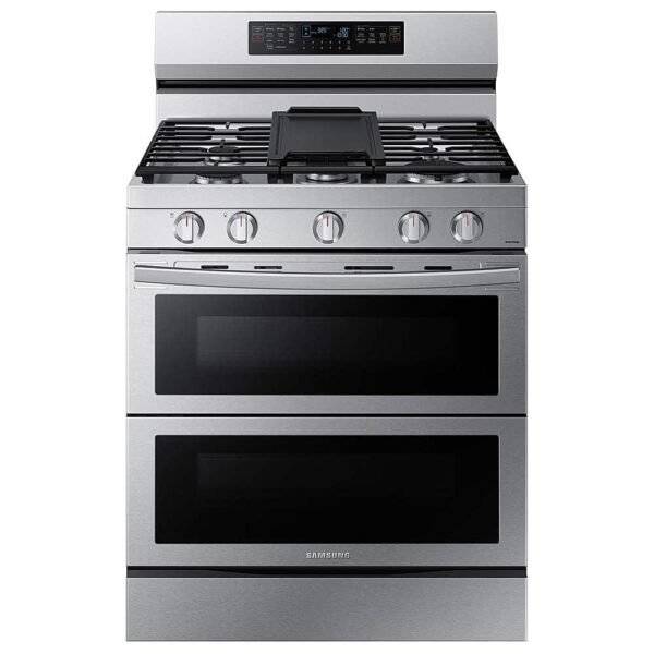 Samsung 6.0 cu. ft. Smart Freestanding Gas Range Stainless Cooktop Air Fry Stainless Steel from Kings Outlet