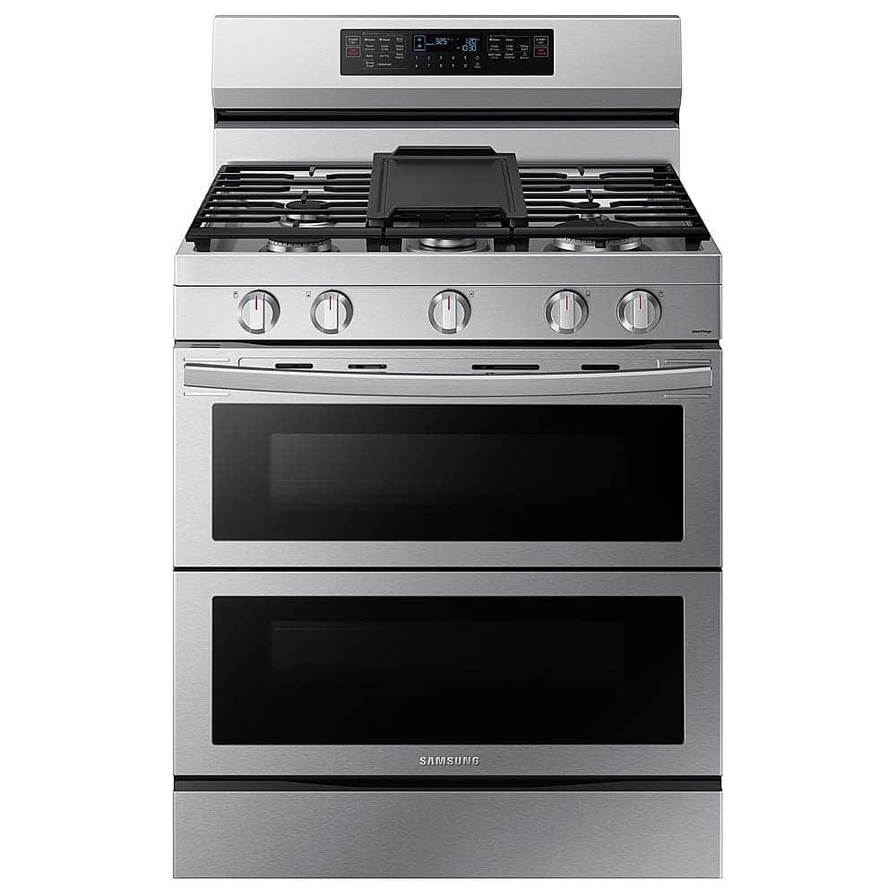 Samsung 6.0 cu. ft. Smart Freestanding Gas Range Stainless Cooktop Air Fry Stainless Steel from Kings Outlet