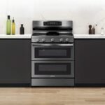 Samsung 6.0 cu. ft. Smart Freestanding Gas Range Flex Duo Air Fry Black Stainless from Kings Outlet