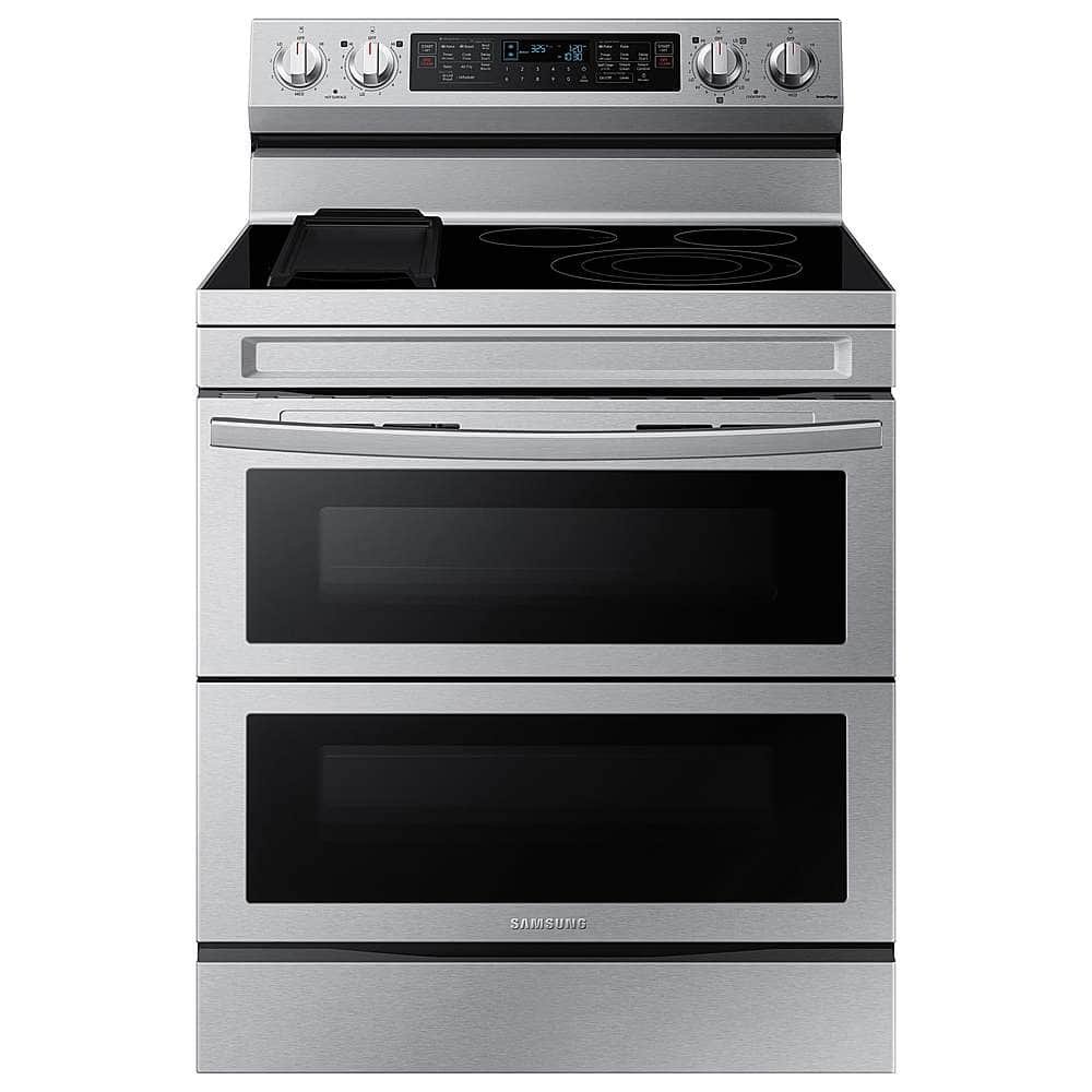Samsung 6.3 cu. ft. Smart Freestanding Electric Range Flex Duo No-Preheat Air Fry Griddle from Kings Outlet