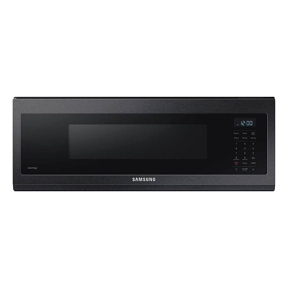 Samsung 1.1 cu. ft. Smart SLIM Over-the-Range Microwave 400 CFM Hood Ventilation Black Stainless from Kings Outlet