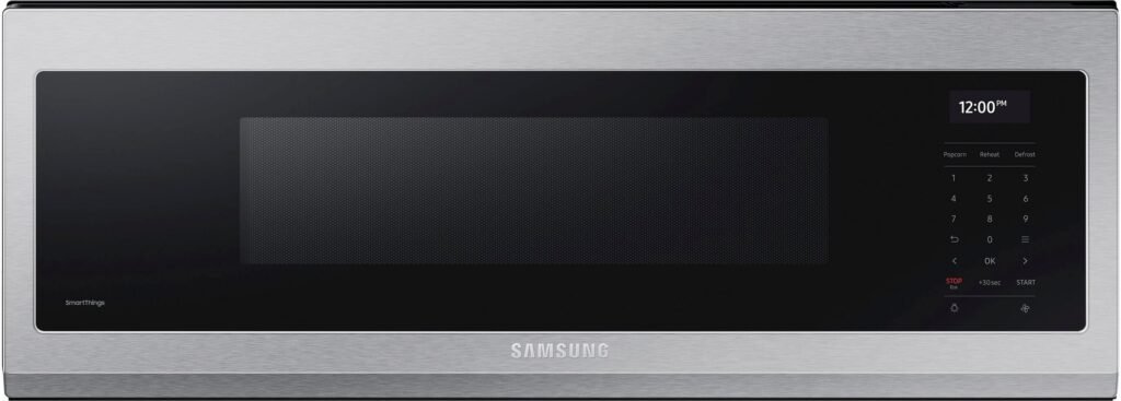 Samsung 1.1 cu. ft. Smart SLIM Over-the-Range Microwave 550 CFM Hood Ventilation Stainless Steel from Kings Outlet
