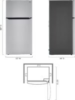LG 23.8 Cu. Ft. Top Freezer Refrigerator Internal Water Dispenser Stainless Steel from Kings Outlet