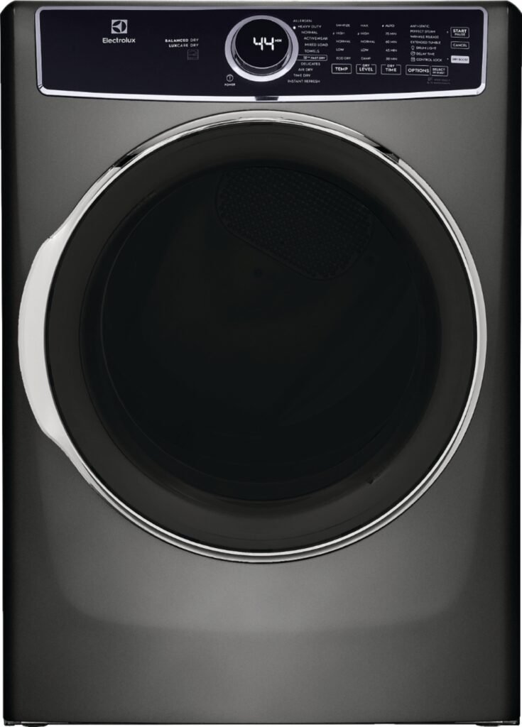 Electrolux 8.0 Cu. Ft. Stackable Electric Dryer Steam Balanced Dry Titanium from Kings Outlet