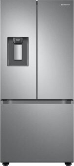 Samsung 22 cu. ft. 3-Door French Door Smart Refrigerator External Water Dispenser Stainless Steel from Kings Outlet