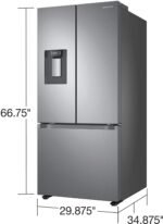 Samsung 22 cu. ft. 3-Door French Door Smart Refrigerator External Water Dispenser Stainless Steel from Kings Outlet