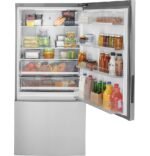 GE 17.7 Cu. Ft. Bottom-Freezer Refrigerator ENERGY STAR Certification Stainless Steel from Kings Outlet