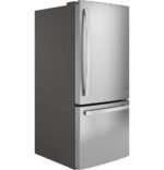 GE 21.0 Cu. Ft. Bottom-Freezer Refrigerator LED Interior Lighting Stainless Steel from Kings Outlet