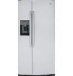GE 23.0 Cu. Ft. Side-by-Side Refrigerator External Ice Water Dispenser Stainless Steel from Kings Outlet