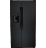 GE 25.3 Cu. Ft. Side-by-Side Refrigerator External Ice Water Dispenser High Gloss Black from Kings Outlet